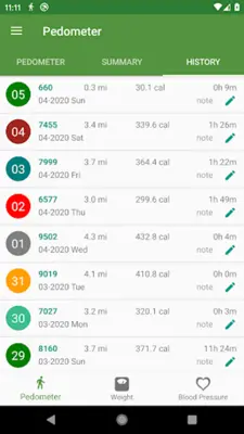 Pedometer, Weight Tracker, BMI android App screenshot 5