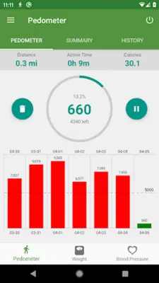 Pedometer, Weight Tracker, BMI android App screenshot 7